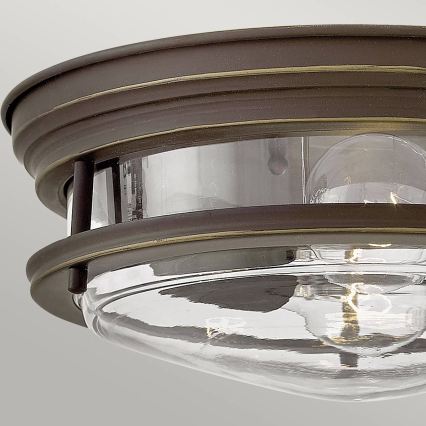 Quintiesse - Plafonnier d'extérieur HADRIAN 2xE27/40W/230V diam. 27,8 cm IP44 bronze