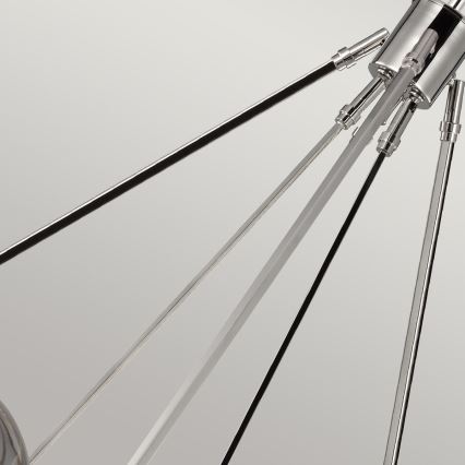 Quintiesse - Lustre sur tige HARPER 7xE14/60W/230V Ø 81,3 cm chrome brillant/fumé