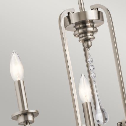 Quintiesse - Suspension sur tige KARLEE 3xE14/60W/230V Ø 45,7 cm chrome mat