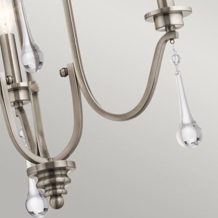 Quintiesse - Suspension sur tige KARLEE 3xE14/60W/230V Ø 45,7 cm chrome mat