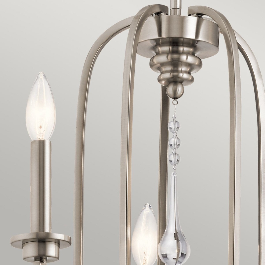 Quintiesse - Hanglamp KARLEE aan stang 5xE14/60W/230V Ø 61 cm mat chroom