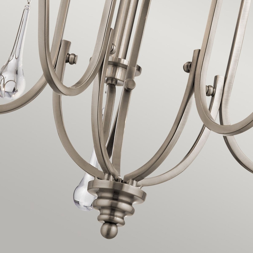 Quintiesse - Suspension sur tige KARLEE 5xE14/60W/230V Ø 61 cm chrome mat