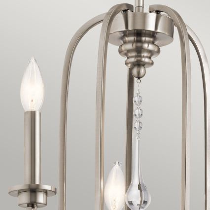 Quintiesse - Suspension sur tige KARLEE 5xE14/60W/230V Ø 61 cm chrome mat