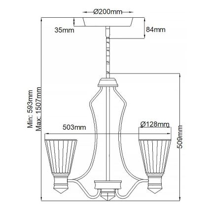 Quintiesse - LED badkamerhanglamp met stang KAYVA LED/24W/230V IP44 glanzend chroom