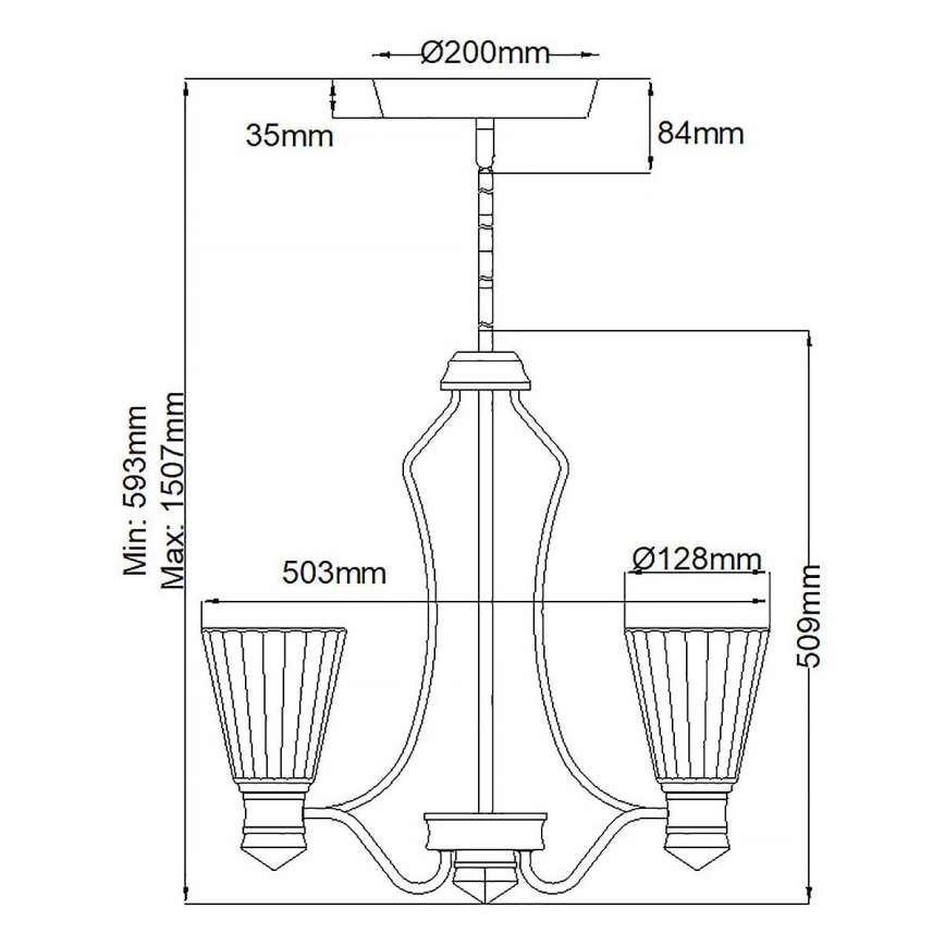 Quintiesse - LED badkamerhanglamp met stang KAYVA LED/24W/230V IP44 glanzend chroom