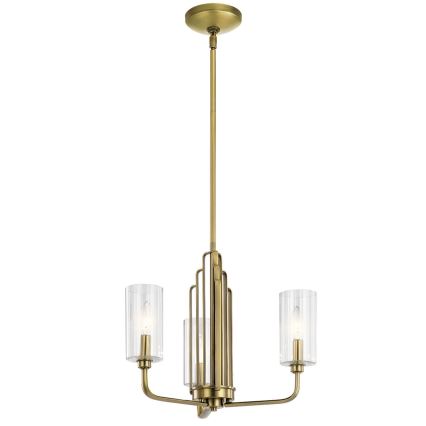 Quintiesse - Kroonluchter met stang KIMROSE 3xE14/40W/230V Ø 45,9 cm goud