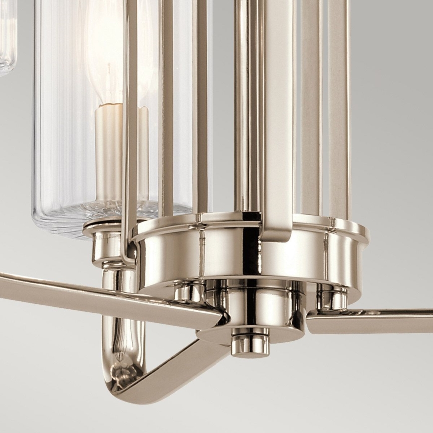 Quintiesse - Lustre sur tige KIMROSE 3xE14/40W/230V Ø 45,9 cm chrome brillant
