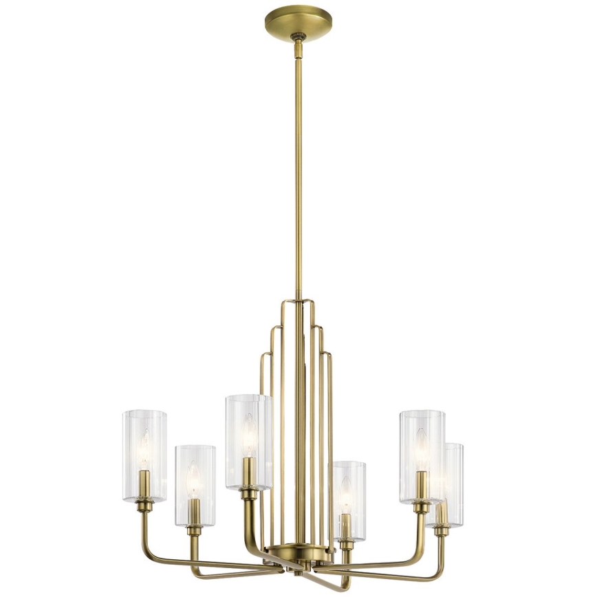Quintiesse - Hanglamp met stang KIMROSE 6xE14/40W/230V Ø 68,6 cm goudkleurig