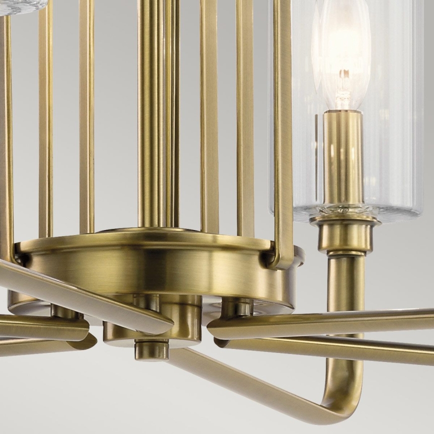 Quintiesse - Hanglamp met stang KIMROSE 6xE14/40W/230V Ø 68,6 cm goudkleurig