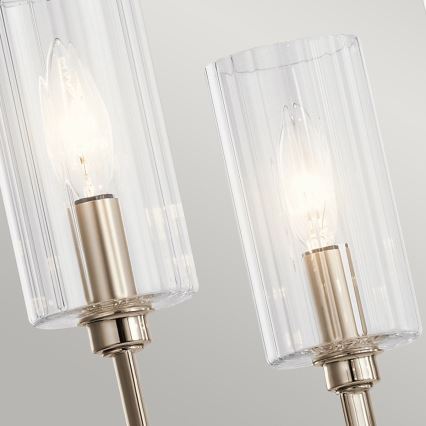 Quintiesse - Kroonluchter met stang KIMROSE 6xE14/40W/230V Ø 68,6 cm glanzend chroom