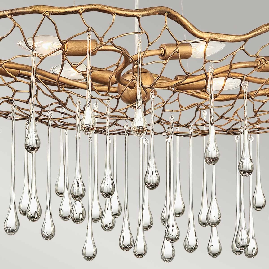 Quintiesse - Suspension sur câble LAGUNA 8xE14/40W/230V ø 106,7 cm dorée