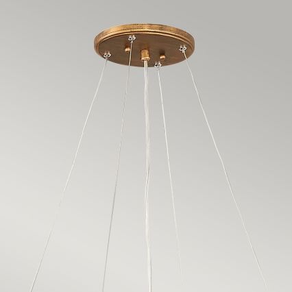 Quintiesse - Suspension sur câble LAGUNA 8xE14/40W/230V ø 106,7 cm dorée