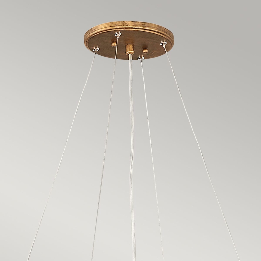 Quintiesse - Suspension sur câble LAGUNA 8xE14/40W/230V ø 106,7 cm dorée