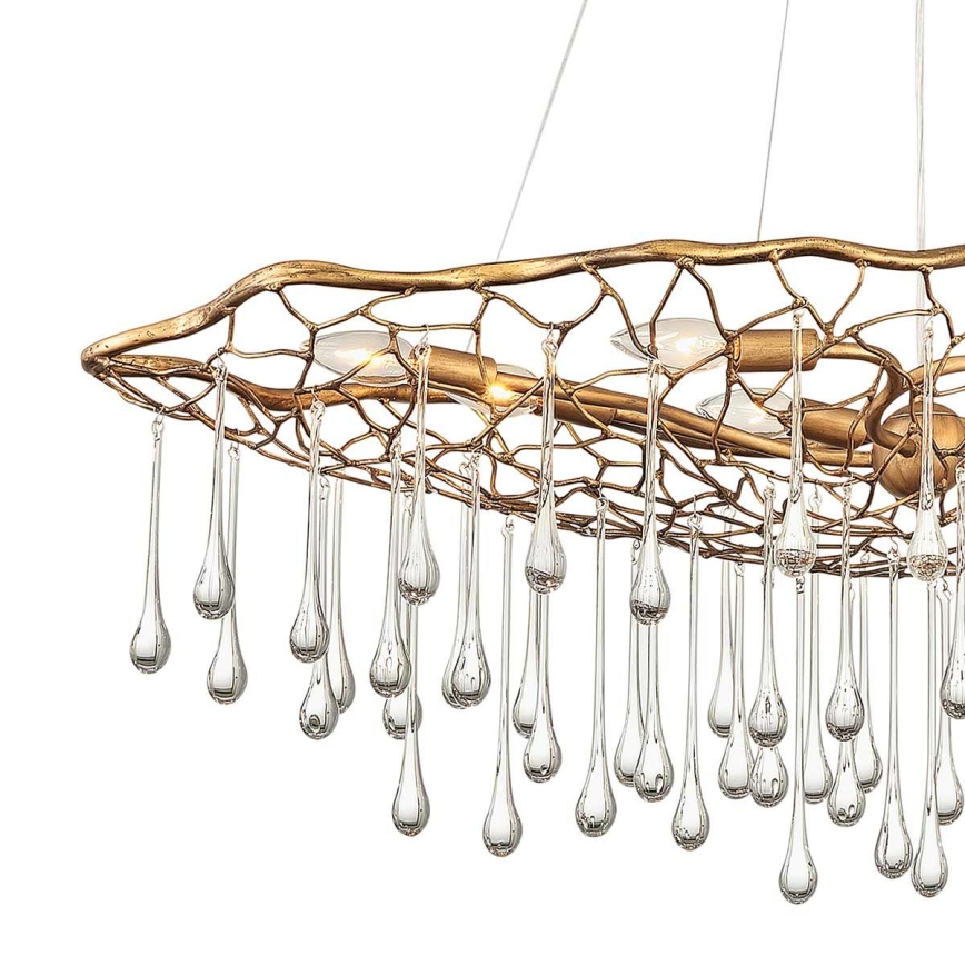 Quintiesse - Suspension sur câble LAGUNA 8xE14/40W/230V ø 106,7 cm dorée
