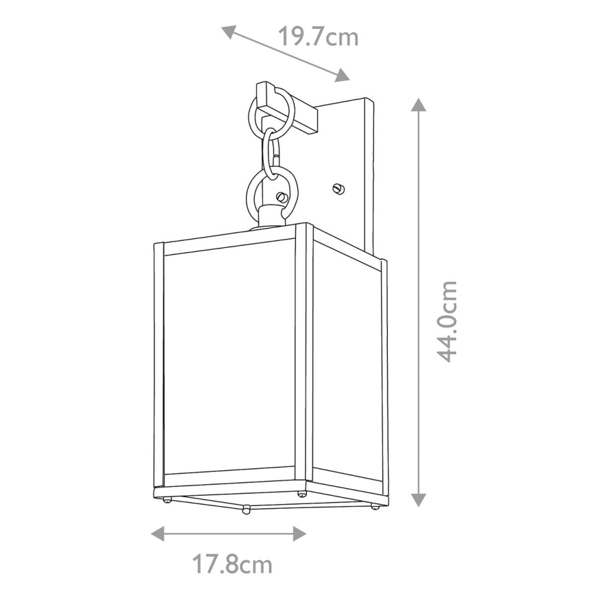 Quintiesse - Applique murale d'extérieur LAHDEN M 1xE27/60W/230V IP44 noir/doré