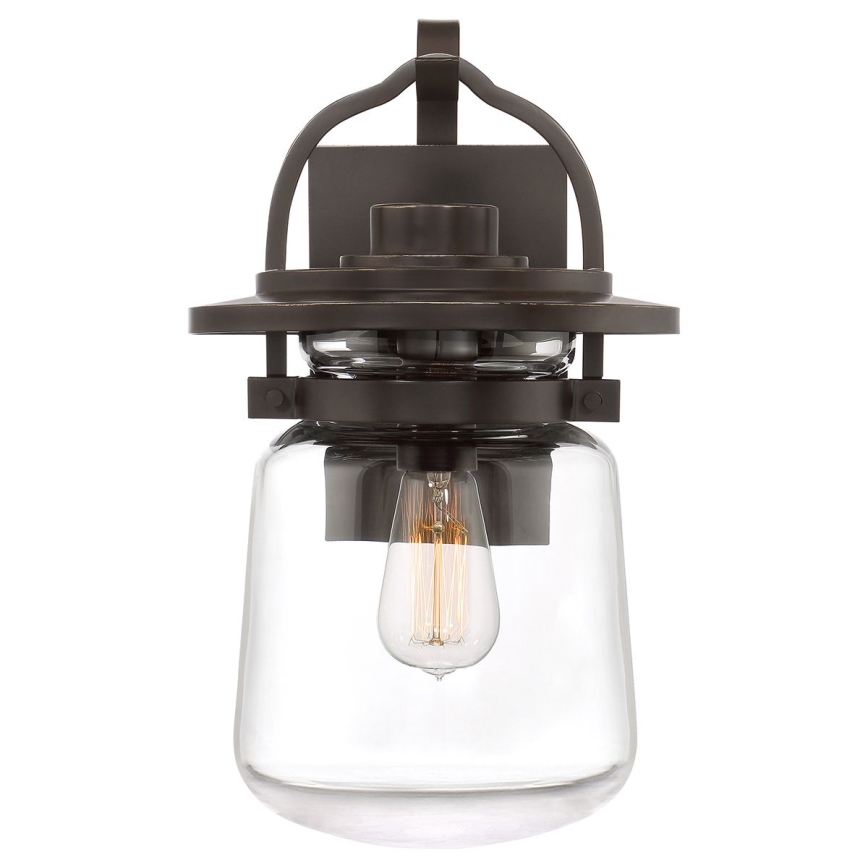 Quintiesse - Buitenmuurlamp LASALLE M 1xE27/60W/230V IP44 bronskleurig