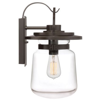 Quintiesse - Buitenmuurlamp LASALLE M 1xE27/60W/230V IP44 bronskleurig