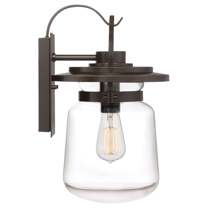 Quintiesse - Buitenmuurlamp LASALLE M 1xE27/60W/230V IP44 bronskleurig