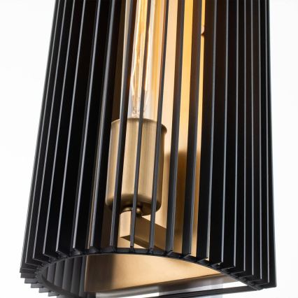 Quintiesse - Applique murale LINARA 1xE27/60W/230V noir/doré