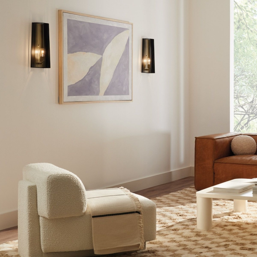 Quintiesse - Applique murale LINARA 1xE27/60W/230V noir/doré