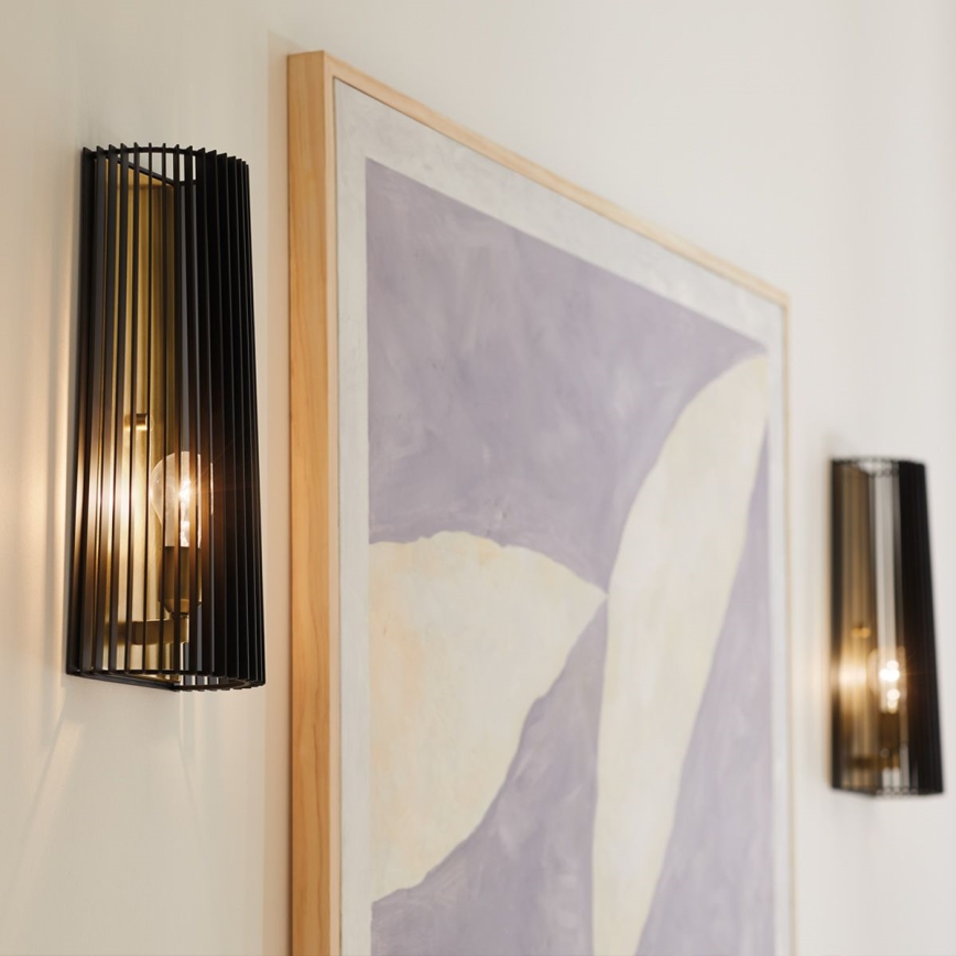 Quintiesse - Wandlamp LINARA 1xE27/60W/230V zwart/goud