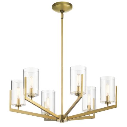 Quintiesse - Kroonluchter met staaf NYE 6xE14/40W/230V Ø 71,1 cm goud