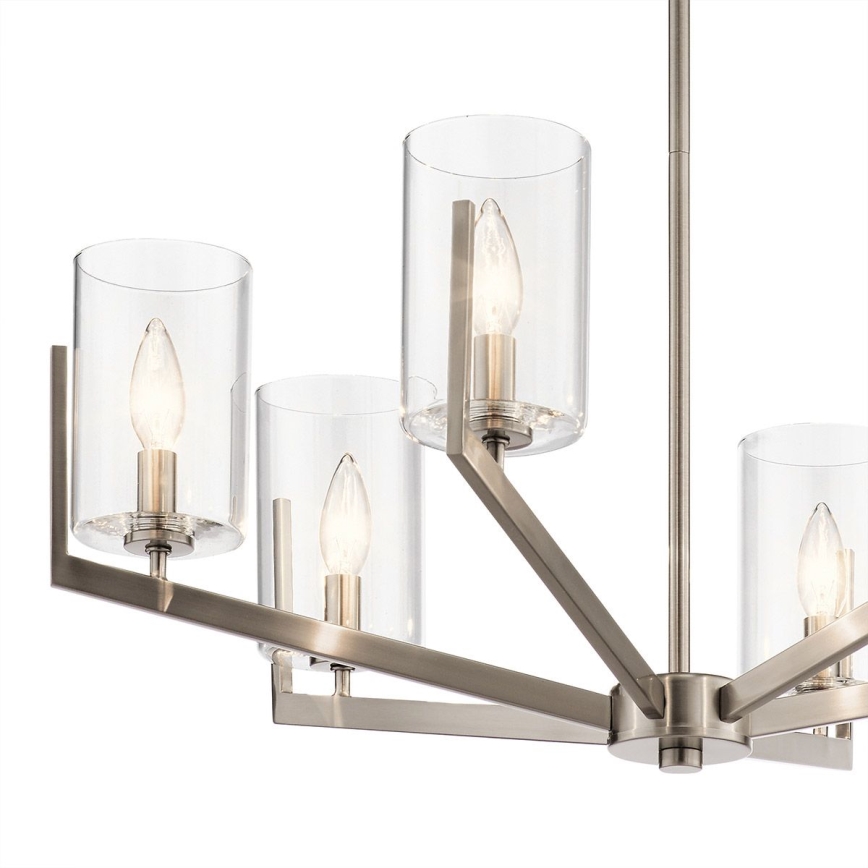 Quintiesse - Hanglamp aan stang NYE 6xE14/40W/230V Ø 71,1 cm mat chroom