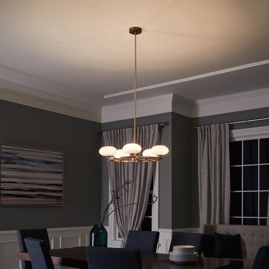Quintiesse - Lustre LED à tige pour salle de bains PIM 5xG9/3W/230V Ø 71,1 cm IP44 doré
