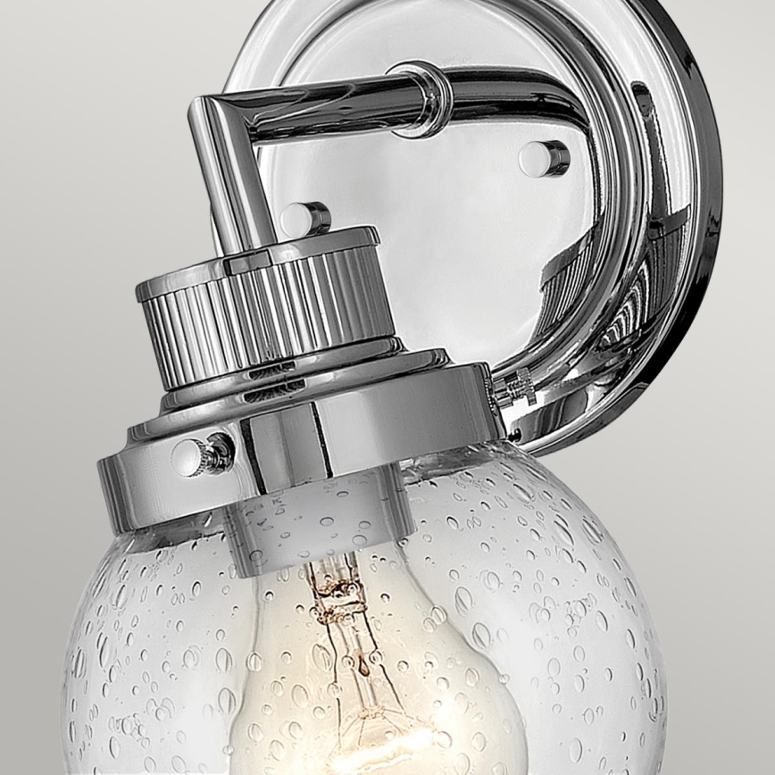 Quintiesse - Badwandlamp POPPY 1xE27/60W/230V IP44 glanzend chroom
