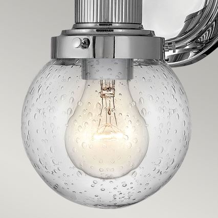 Quintiesse - Badwandlamp POPPY 1xE27/60W/230V IP44 glanzend chroom