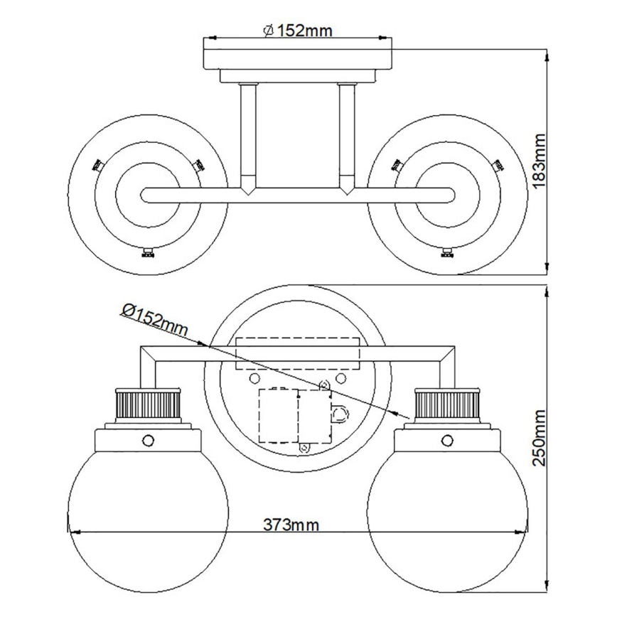 Quintiesse - Applique murale pour salle de bains POPPY 2xE27/60W/230V IP44 chrome brillant