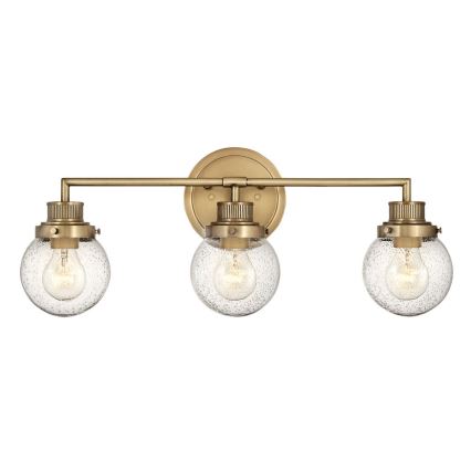 Quintiesse - Badkamerwandlamp POPPY 3xE27/60W/230V IP44 goudkleurig