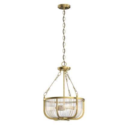 Quintiesse - Kroonluchter met ketting ROUX 3xE27/60W/230V Ø 40,6 cm goudkleurig