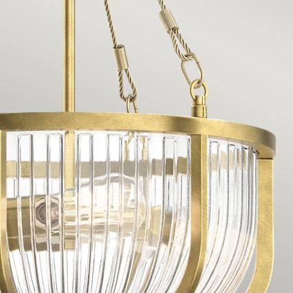 Quintiesse - Kroonluchter met ketting ROUX 3xE27/60W/230V Ø 40,6 cm goudkleurig