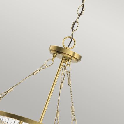 Quintiesse - Kroonluchter met ketting ROUX 3xE27/60W/230V Ø 40,6 cm goudkleurig