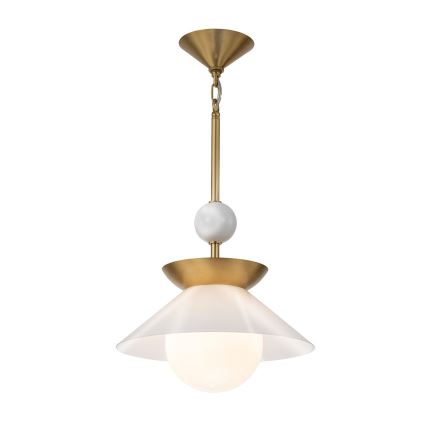 Quintiesse - Hanglamp aan stang SAUCER M 1xE27/40W/230V Ø 36,6 cm goud