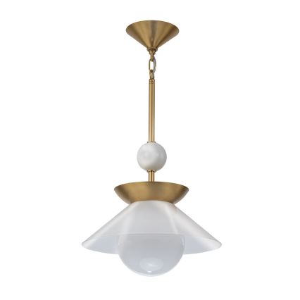 Quintiesse - Hanglamp aan stang SAUCER M 1xE27/40W/230V Ø 36,6 cm goud