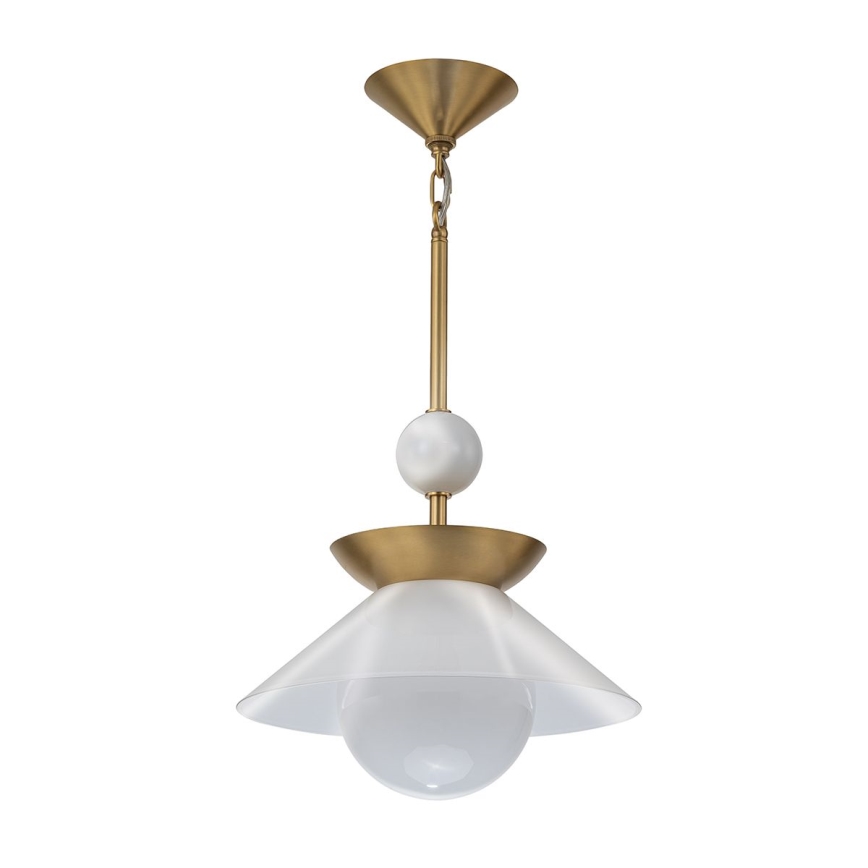 Quintiesse - Hanglamp aan stang SAUCER M 1xE27/40W/230V Ø 36,6 cm goud