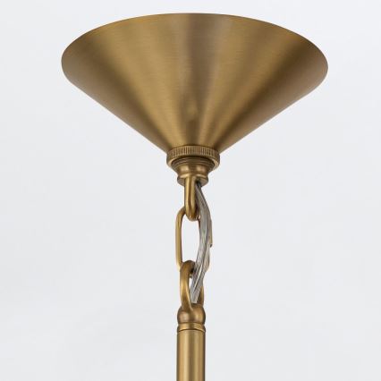 Quintiesse - Hanglamp aan stang SAUCER M 1xE27/40W/230V Ø 36,6 cm goud