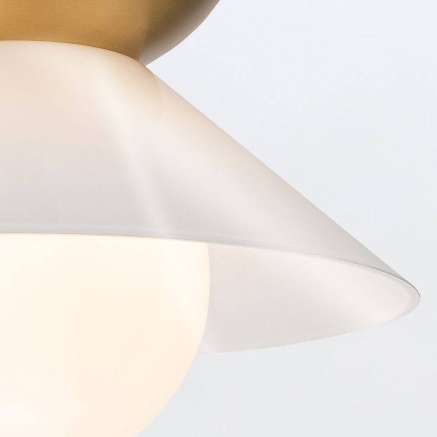 Quintiesse - Hanglamp aan stang SAUCER M 1xE27/40W/230V Ø 36,6 cm goud