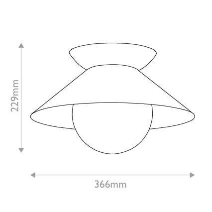 Quintiesse - Plafondlamp SAUCER 1xE27/40W/230V Ø 36,6 cm goud