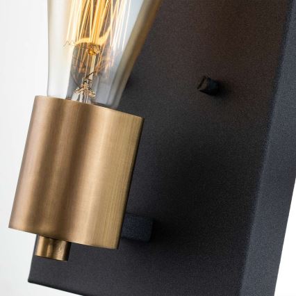 Quintiesse - Applique murale SILAS 1xE27/60W/230V noir/doré