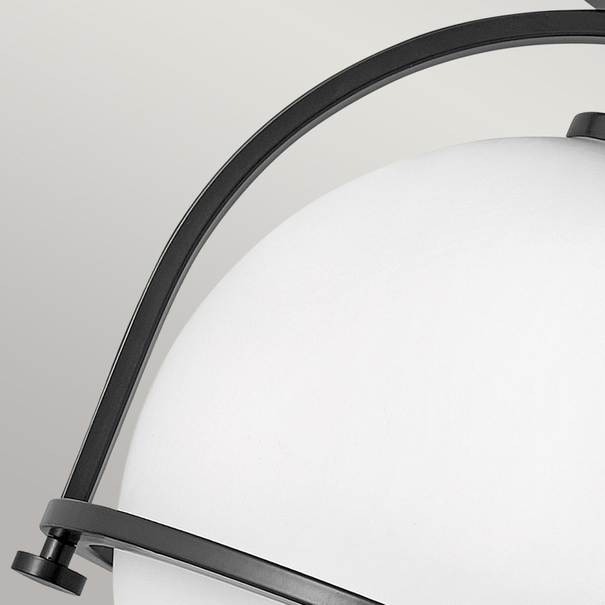 Quintiesse - Plafondlamp SOMERSET 1xE27/60W/230V Ø 28,2 cm zwart