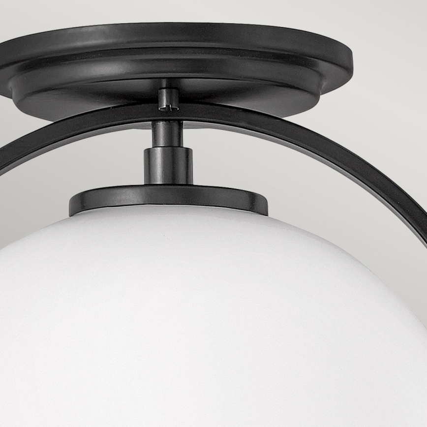 Quintiesse - Plafonnier SOMERSET 1xE27/60W/230V Ø 28,2 cm noir