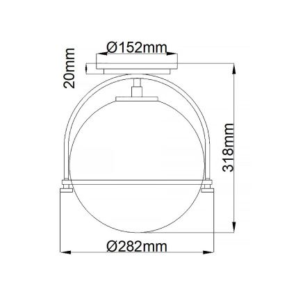 Quintiesse - Plafonnier SOMERSET 1xE27/60W/230V Ø 28,2 cm doré