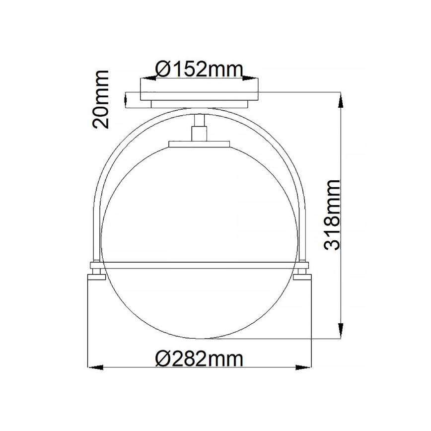 Quintiesse - Plafonnier SOMERSET 1xE27/60W/230V Ø 28,2 cm doré