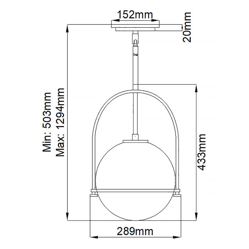 Quintiesse - Hanglamp met stang SOMERSET 1xE27/60W/230V Ø 28,9 cm brons
