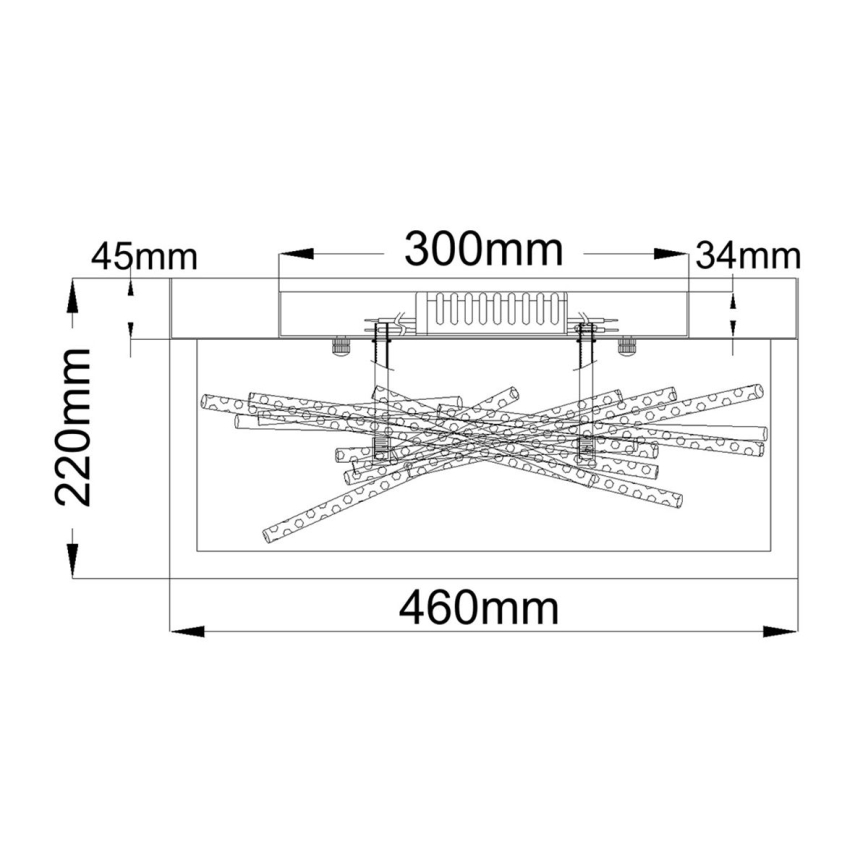 Quintiesse - Plafonnier LED STYX LED/8W/230V noir/doré