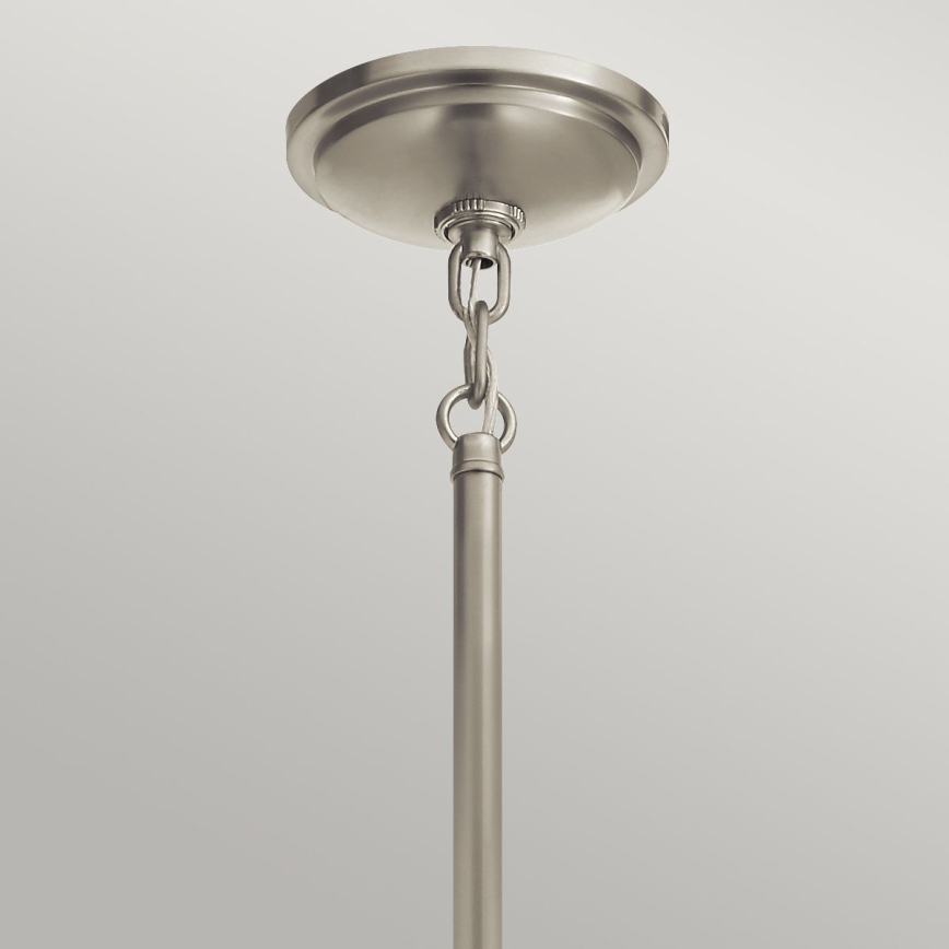 Quintiesse - Lustre sur tige TOLLIS 1x E27/40 W/230 V Ø 40,8 cm chrome mat