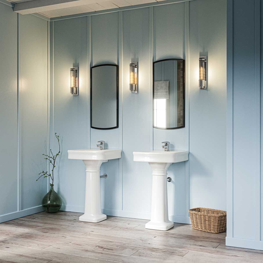Quintiesse - Wandlamp voor badkamer WELLINGTON 1xE27/60W/230V IP44 glanzend chroom